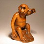 Wooden Netsuke--Monkey