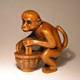 Wooden Netsuke--Monkey