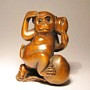 Wooden Netsuke--Monkey