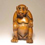 Wooden Netsuke--Monkey