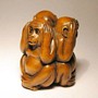 Wooden Netsuke--Monkey