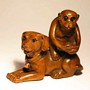 Wooden Netsuke--Monkey