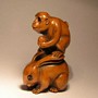 Wooden Netsuke--Monkey