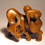 Wooden Netsuke--Monkey