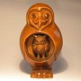 Wooden Netsuke--Owl