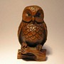 Wooden Netsuke--Owl