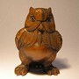 Wooden Netsuke--Owl