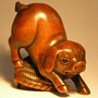 Wooden Netsuke--Pig & Boar