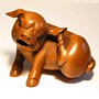 Wooden Netsuke--Pig & Boar