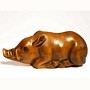 Wooden Netsuke--Pig & Boar