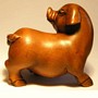 Wooden Netsuke--Pig & Boar