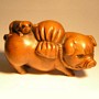 Wooden Netsuke--Pig & Boar