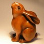 Rabbit Wooden Netsuke