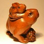 Rabbit Wooden Netsuke