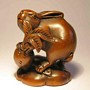 Rabbit Wooden Netsuke