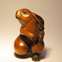 Rabbit Wooden Netsuke