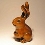 Rabbit Wooden Netsuke