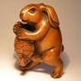 Rabbit Wooden Netsuke