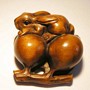 Rabbit Wooden Netsuke