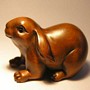 Rabbit Wooden Netsuke