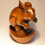 Rabbit Wooden Netsuke