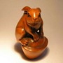 Rabbit Wooden Netsuke