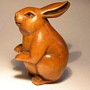 Rabbit Wooden Netsuke