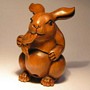 Rabbit Wooden Netsuke