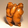 Rabbit Wooden Netsuke