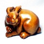 Rabbit Wooden Netsuke