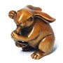 Rabbit Wooden Netsuke