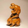 Rabbit Wooden Netsuke