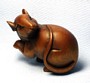 Rat & Mouse Wooden Netsuke