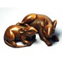 Rat & Mouse Wooden Netsuke