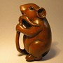 Rat & Mouse Wooden Netsuke