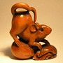 Rat & Mouse Wooden Netsuke