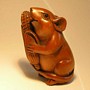 Rat & Mouse Wooden Netsuke