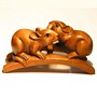 Rat & Mouse Wooden Netsuke