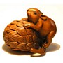 Rat & Mouse Wooden Netsuke