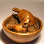 Rat & Mouse Wooden Netsuke