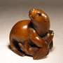 Sea Lion Wooden Netsuke