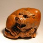 Wooden Netsuke--Tiger