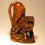 Wooden Netsuke--Tiger