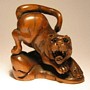 Wooden Netsuke--Tiger