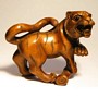 Wooden Netsuke--Tiger