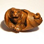 Wooden Netsuke--Tiger