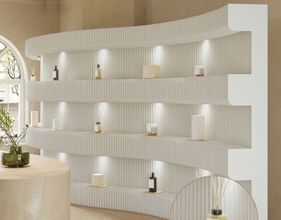 3 Tiers Craft Paper Made Folding Display Cabinet BS06