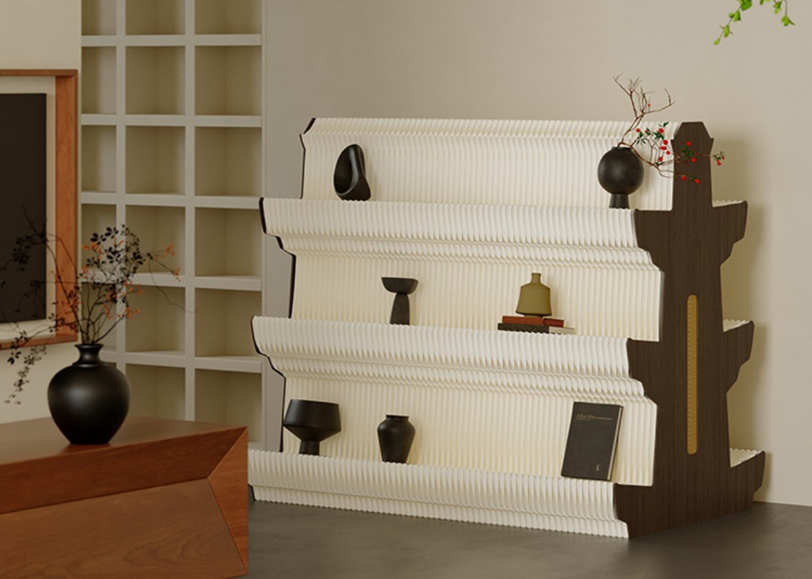 China Pagoda Kraft Paper Made Folding Display Stand BS17