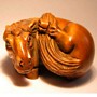 Wooden Netsuk--Horse