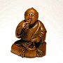 Wooden Netsuke--Figure Sculpture--Man
